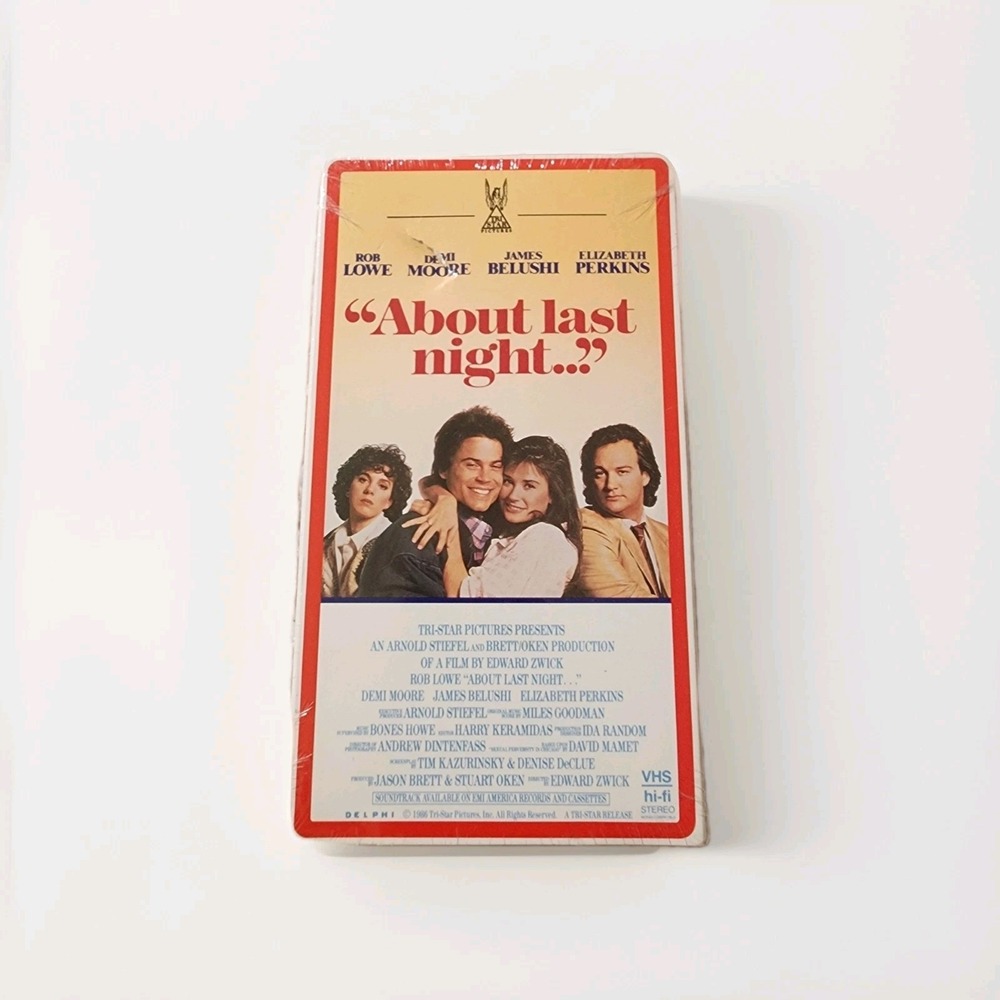 About Last Night... VHS Tape 1986 Rob‎ Lowe Demi Moore Sealed Collectible